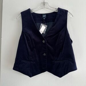 GAP Midnight Blue Velvet Vest